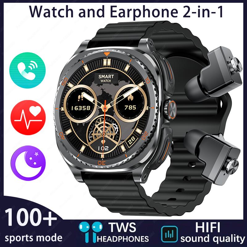 

New Watch and Earphone 2-in-1 Smartwatch Women Speaker Fitness tracker Music Sport Watch Men Health monitoring Smart Watch