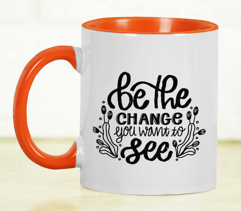 Inkdotpot Be The Change You Want To See GYM Fintess Freak Lover Inspirational Quotes 11oz