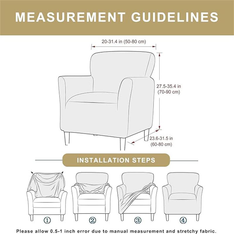 1Pc Tub Club Chair Cover Floral Printed Spandex Armchair Slipcovers For Living Room Elastic Single Sofa Covers Bar Counter El