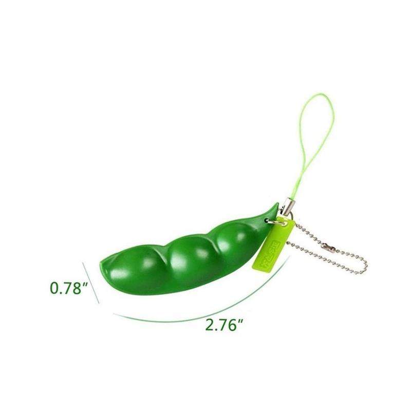 New Edamame Pea Key Chain - Relieve Stress Boredom Versatile Stress Reliever Toys Surprise For Kids Adults
