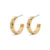 Kate Spade Engraved Logo Metal Glass Earrings Women's Gold KE025