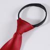 Zipper Tie Plain Face Upscale Groom Best Man Presides Over Hotel Business Men And Women Professional Dress Wedding Red And Black Collar