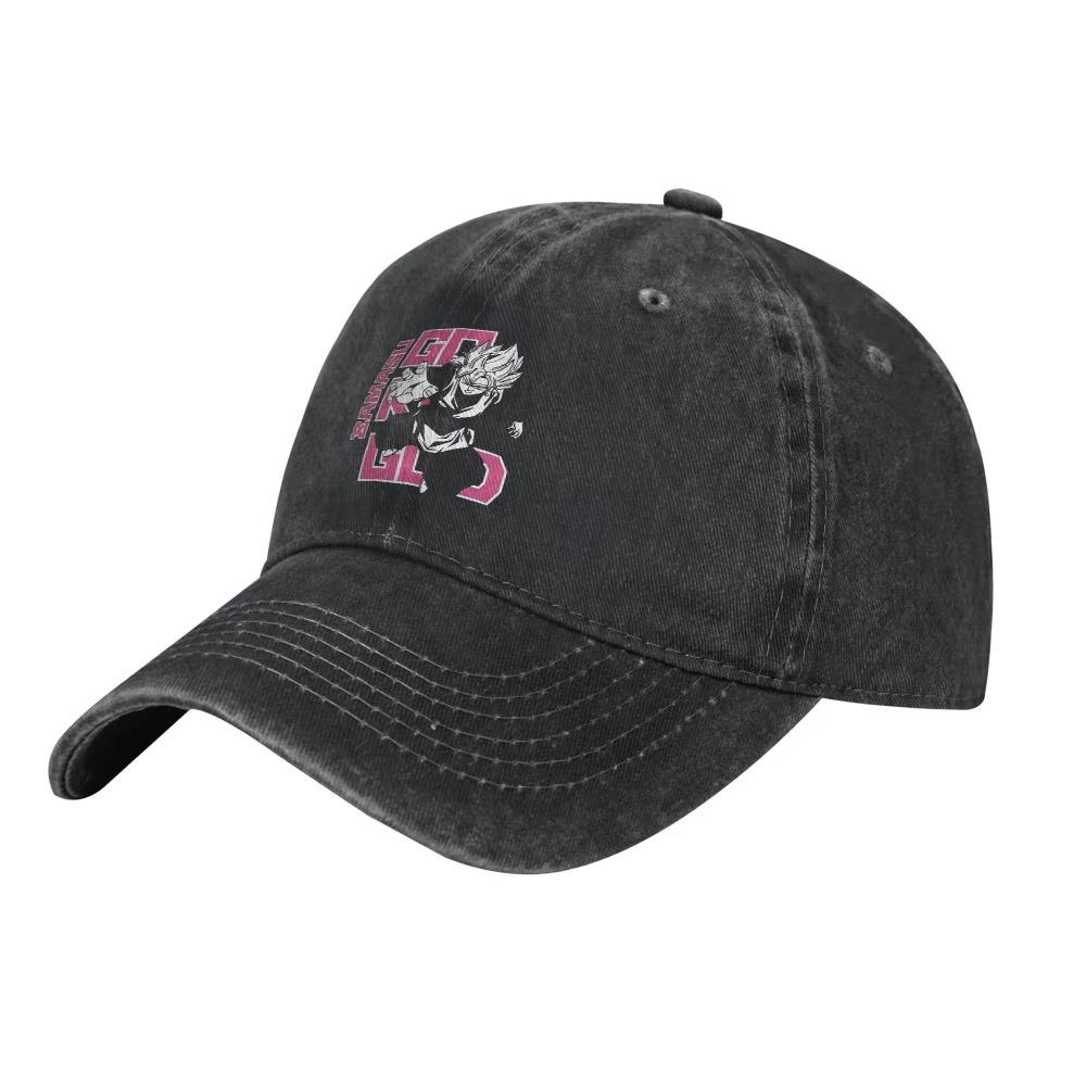 Dragon Ball Black Goku Baseball Caps Retro Distressed Denim  Headwear for Men Women Outdoor Summer Adjustable Fit Hats Cap