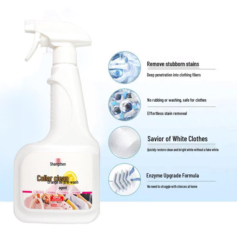 Collar Cleaner: Whitening Spray for Sweat & Yellow Stain Removal On Shirts