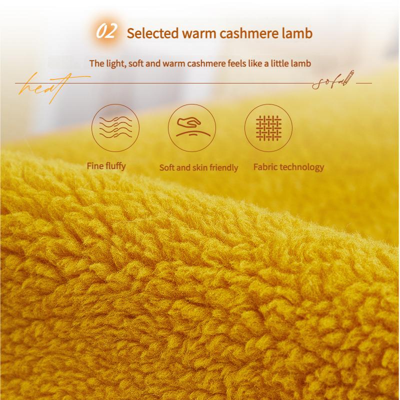 Premium Winter Lamb Fur Seat Cushion Thick Warm Non-Slip Chair Pad for Home Office Dining Universal Use