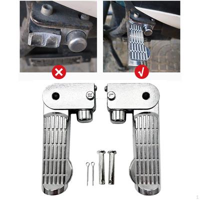 2x E Bike Foot Rests Motorcycle Pegs Sturdy Lightweight Comfortable Direct Replaces Accessories