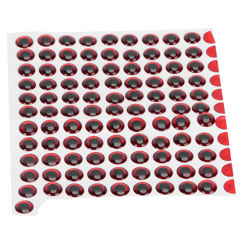 100 Stück/Packung Angelköder Auge 9mm 3D Realistische Angelaugen zur Herstellung von AngelködernRot