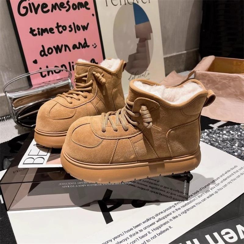 Fashion Kapibala Thick-Soled Snow Boots Women's Ankle Winter Boots Thickened and Padded Snow Boots 2025 New Soft Cotton Snow Boots Casual Women's Shoe