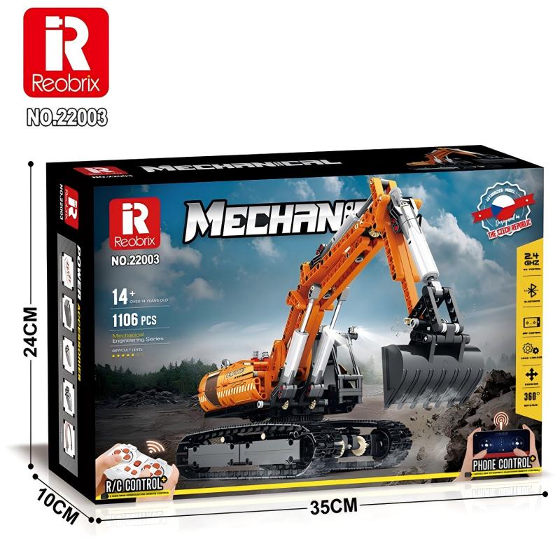 Non-Toxic 1106Pcs Remote Control Excavator Moc Model Building Blocks Crawler Engineering Vehicle Rc Car Assemble Bricks Toys Children Gift