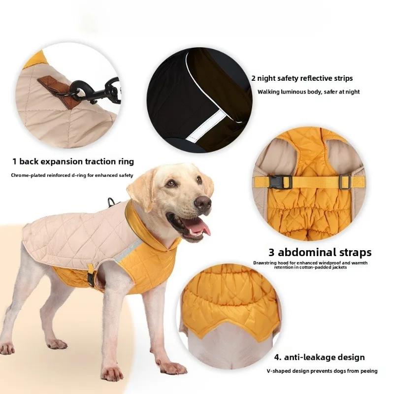 Dog Vest Jacket for Small Large Dogs Winter Dog Clothes Waterproof Warm Pet Dogs Coat Padded Clothes French Bulldog Outfits