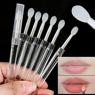 5-50 Piezas Aplicadores Transparentes de Silicona para Uñas Palitos para Aplicar Pigmento Fácilmente Pinceles para Pigmento Polvo de Brillo Pigmento Cromado Pincel de Maquillaje