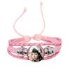 Melanie Martinez Crybaby Braccialetto in Pelle Rosa Cabochon in Vetro Modello Copertina Album Pop Music Braccialetto in Pelle Gioiello Regalo per Fan
