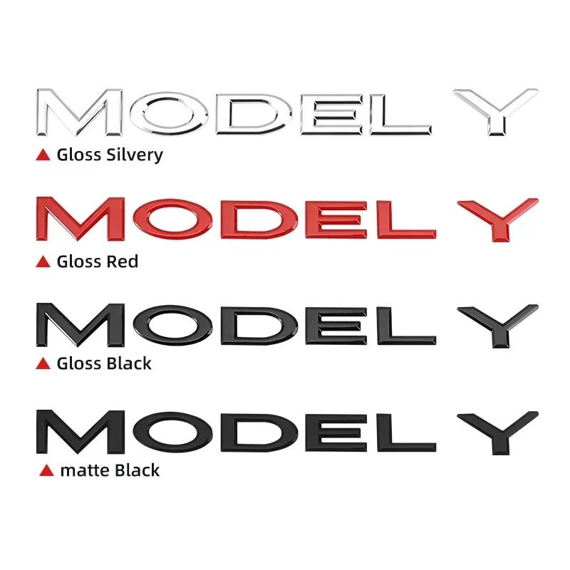 Car Sticker 2025 New Tesla 3D ABS Logo Emblem Letters Car Trunk Badge Rear Letter Label Electroplated For Tesla MODEL 3 Y access