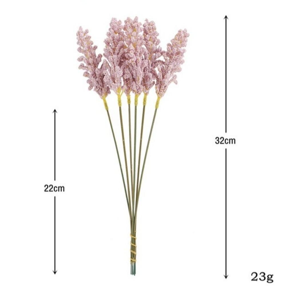6 Pcs /Bundle Artificial Flowers Plastic DIY Crafts Supplies Fake Plants Multi-purpose Wheat Bouquet Home Decoration