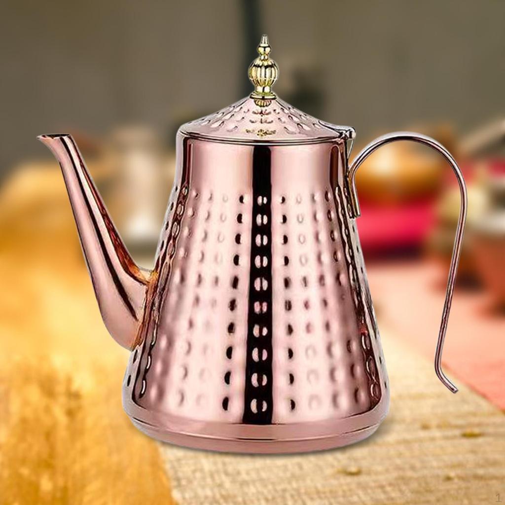 Gooseneck Teapot Stainless Steel Kettle for Induction Loose Leaf Tea