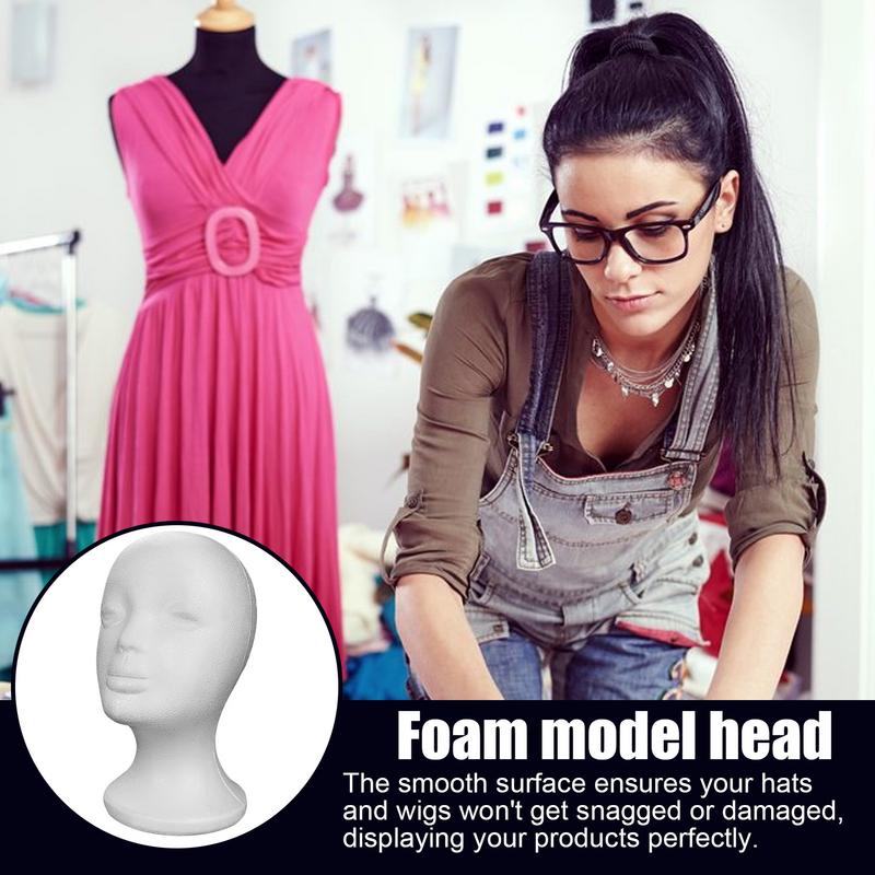 new Female Styrofoam Mannequin Manikin Hat Wig Stand Props Hat Headdress Headphones Display Photography Props