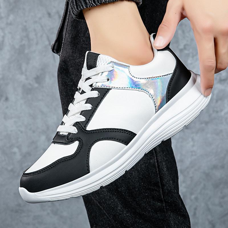 Herbst und Winter schwarze Deodorant-Sneaker Leder wasserdichte Schuhe leichte weiche Sohle Freizeitschuhe Laufschuhe Student