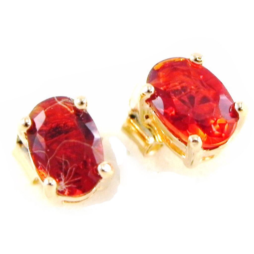 Les Trésors De Lily [C5671] - 'Unique' Red Gold Plated Earrings