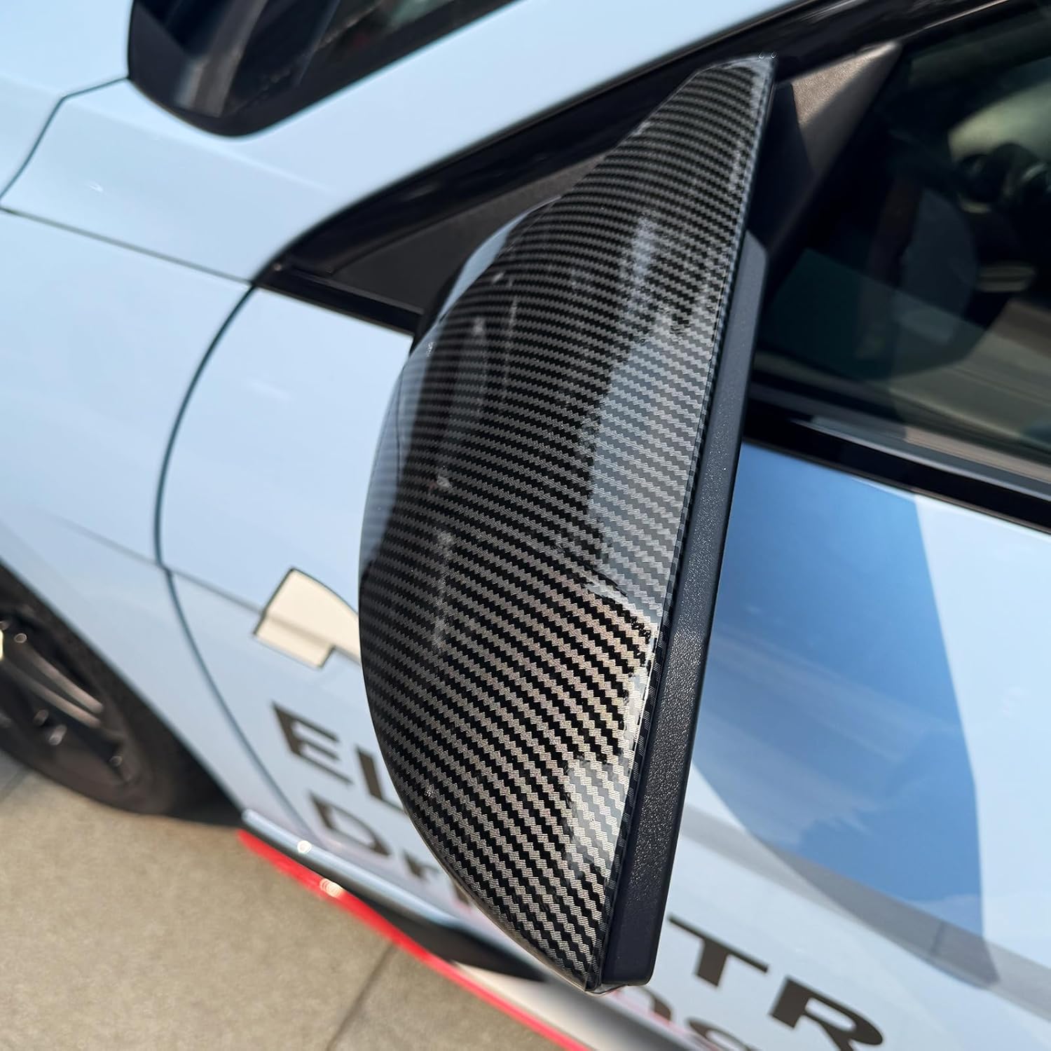 

Carbon Fiber Pattern ABS Car Exterior Door Mirror Cover Rearview Mirror Cover Cap Compatible with Hyundai Elantra CN7 N Line 2022-2025 Accessories Carbon Fiber Style