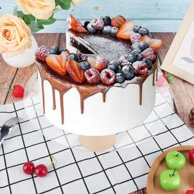 2/3 ADET Yeniden Kullanılabilir Akrilik Pasta Diski Yuvarlak Katlı Pasta Dekorasyon Aracı Tabak Boş Akrilik Topper Mutlu Doğum Günü Pasta Tabanı