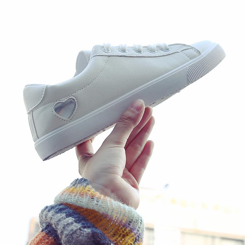 Perennial Little White Shoes Female Versatile Student Love Flat Casual Board Shoes Harajuku Leather Surface Women's Shoes Ins Tide