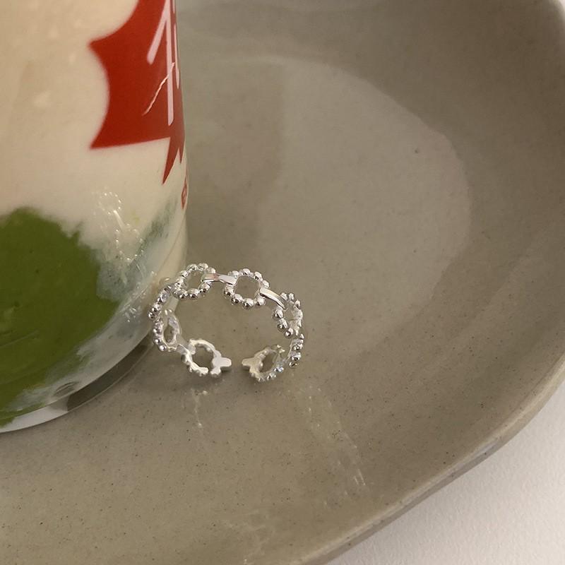 925 Sterling Silver Irregular Pearl Ring - Women's Stylish Minimalist Open Design