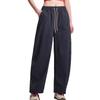 Women's Spring-Summer Curved Blade Wide-Leg Casual Pants - Loose, Straight, Versatile, Nine-Point Length