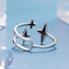 Silver universal ring THREE STARS silver 925