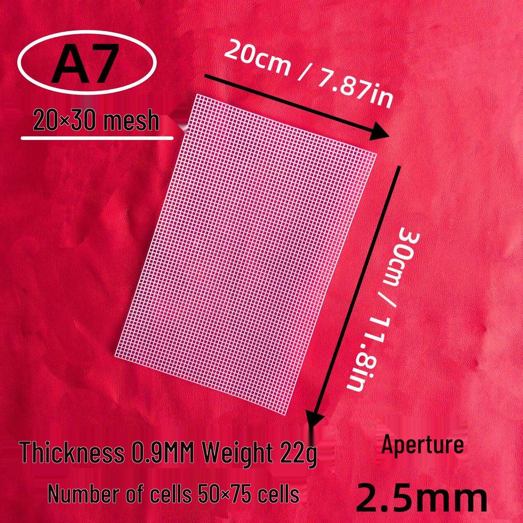 DIY Round Corner Plastic Mesh Sheet for Bag Accessories (2.5mm/4mm Holes)