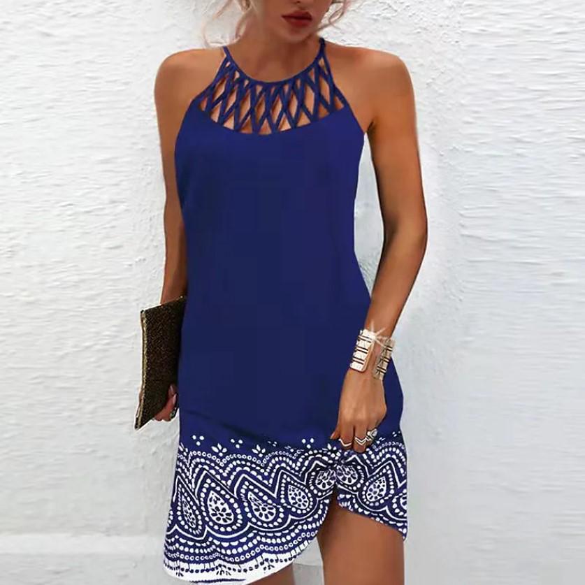 2023 Ethnischer Stil Mesh Ärmelloses Freizeitkleid für Damen - Europäische & Amerikanische Frühjahr/Sommer Kollektion
