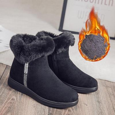 2023 mode Schnee Frauen Stiefel Flache Schuhe für Frauen Schuhe Frau Zipper Damen Schuhe Mode Pelz Stiefel Winter Schuhe
