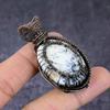 Natural Dendrite Opal Handmade Copper Wire Wrap Tree Of Life Pendant 2.17" S5y49