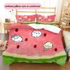 Chiikawa Pattern Bedding Quilt Set  Home Decoration  Gift (1 * duvet cover + 2 * pillowcase  without core)