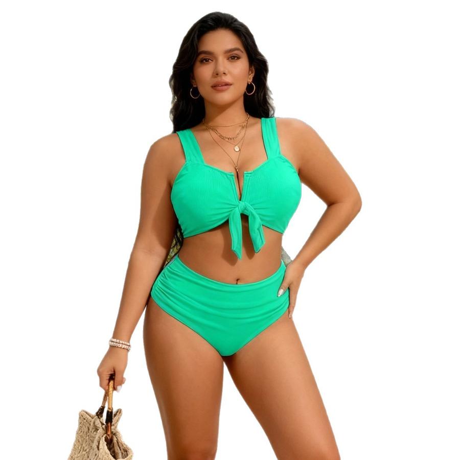 New Plus Size Women's Swimsuit - Split Swimwear, Sexy Bikini, Large Size Beach Vacation Swimwear