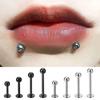 1Pair 6-12mm Tragus Ear Piercing Helix Bar Ball Stainless Steel Labret Lip Bar Rings Stud Cartilage Body Party Jewelry