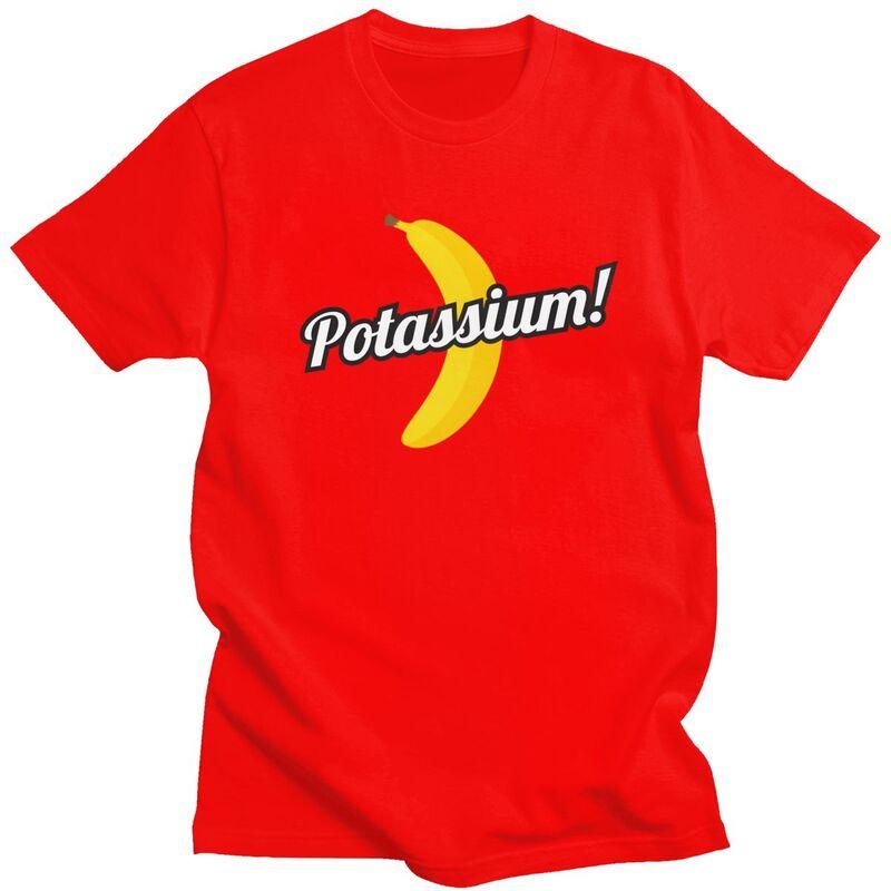 

Funny Potassium Banana Fruit T Shirt for Men Short Sleeves Fashion Casual Tee Shirt Streetwear Summer 100 Cotton Camisetas S