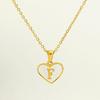 Personalized Heart Letter Necklace: Stainless Steel & Natural Shell Clavicle Chain