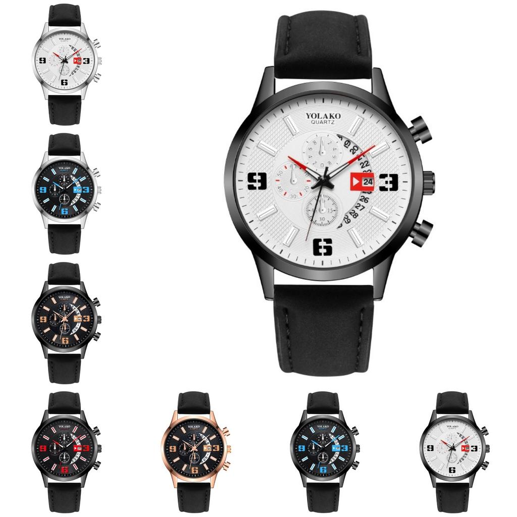Mens Leather Business Fashion Watch Strap Watch For Gift Giving