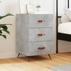VidaXL Bedside Table Concrete Grey 40x40x66 Cm Engineered Wood 827632