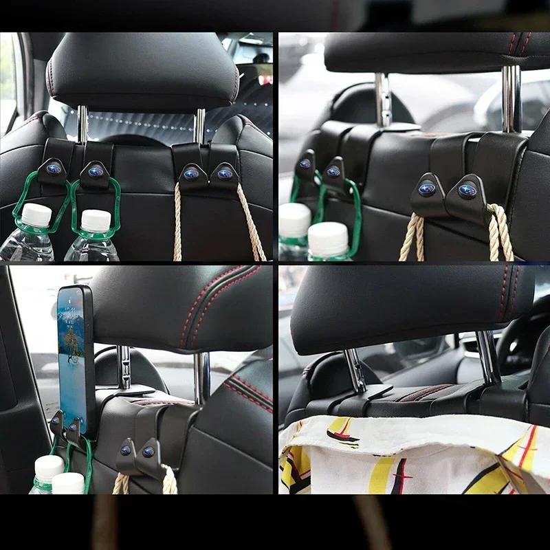 For Subaru STI XV WRC WRX BRZ FORESTER IMPREZA LEGACY OUTBACK ABS Car Seat Back Duoble Hooks Auto Interior Storage Hanger X7