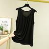 Camisola de Modal para Mujer Tallas Grandes: Top de Verano sin Mangas de Estilo Camiseta de Corte Holgado, Talla Grande