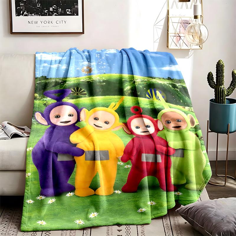 Teletubbies Theme Blanket Suitable For The Sofa Camping And Travel Made Of Soft Flannel Material An Ideal Gift For Occasions Such As Birthday