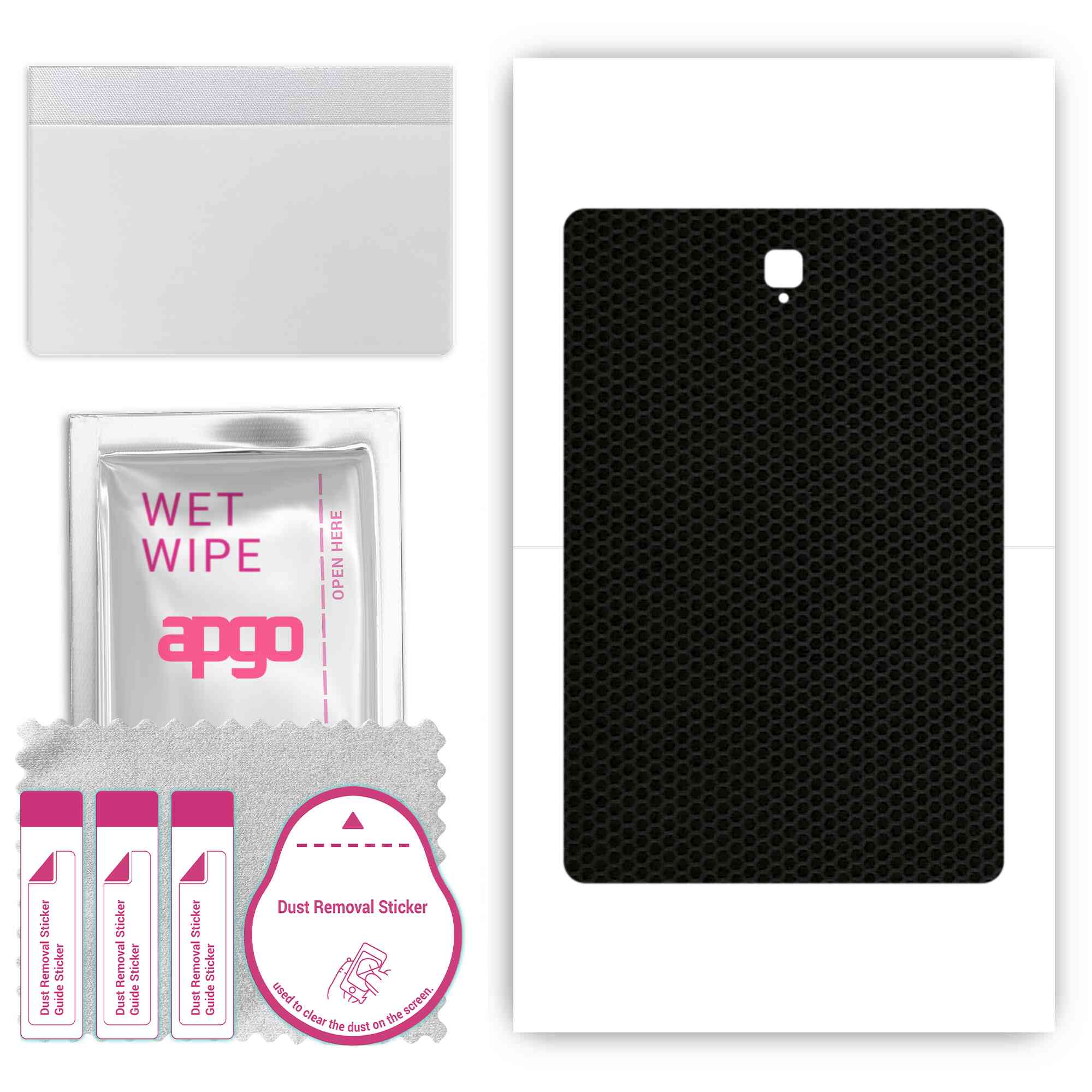 

apgo skin sticker film foil vinyl for the BACK compatible with Samsung Galaxy Tab S4 10.5, scratch-resistant, easy to install - Matrix