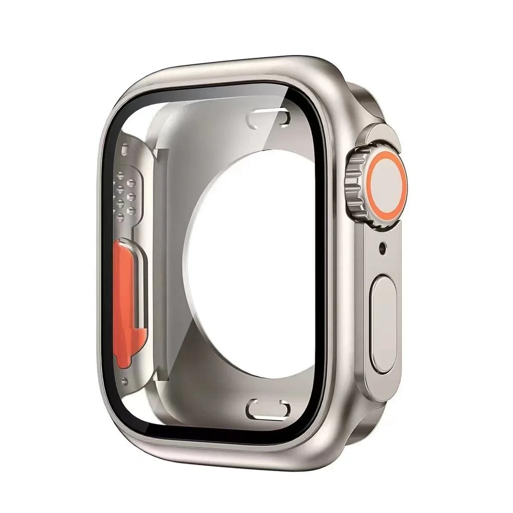 Protection d'écran pour Apple Watch 44mm 45mm 40mm 41mm PC Dur Avant Arrière Étui Bumper pour iwatch 9 8 7 6 5 4 Transformer en Ultra