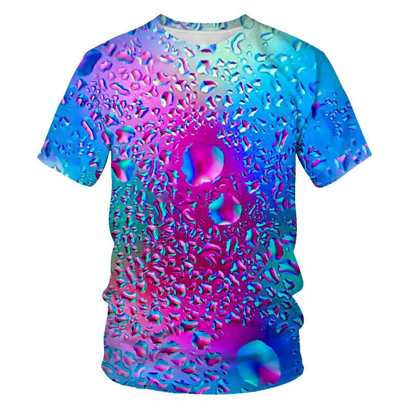 Ice 3D Printed T-shirts for Men and Women, Drip, O-neck T-shirts, Log Fashion, Street Clothing Look, Kids Top Clothes