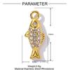 3pcs/Lot Stainless Steel Rhinestone Shell Starfish Crab Pendant Seahorse Dolphin Turtle DIY Charms Necklace Making Women Jewelry