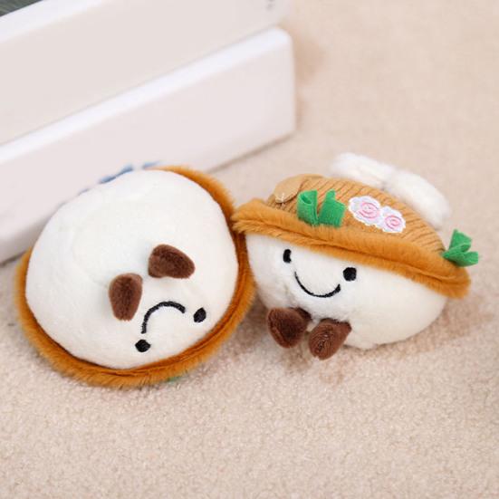 Plush Cartoon Ramen Bowl Toy with Ball Chain Stuffed Lamian Noodles Doll Keychain Pendant Bag Charm Backpack Hanging