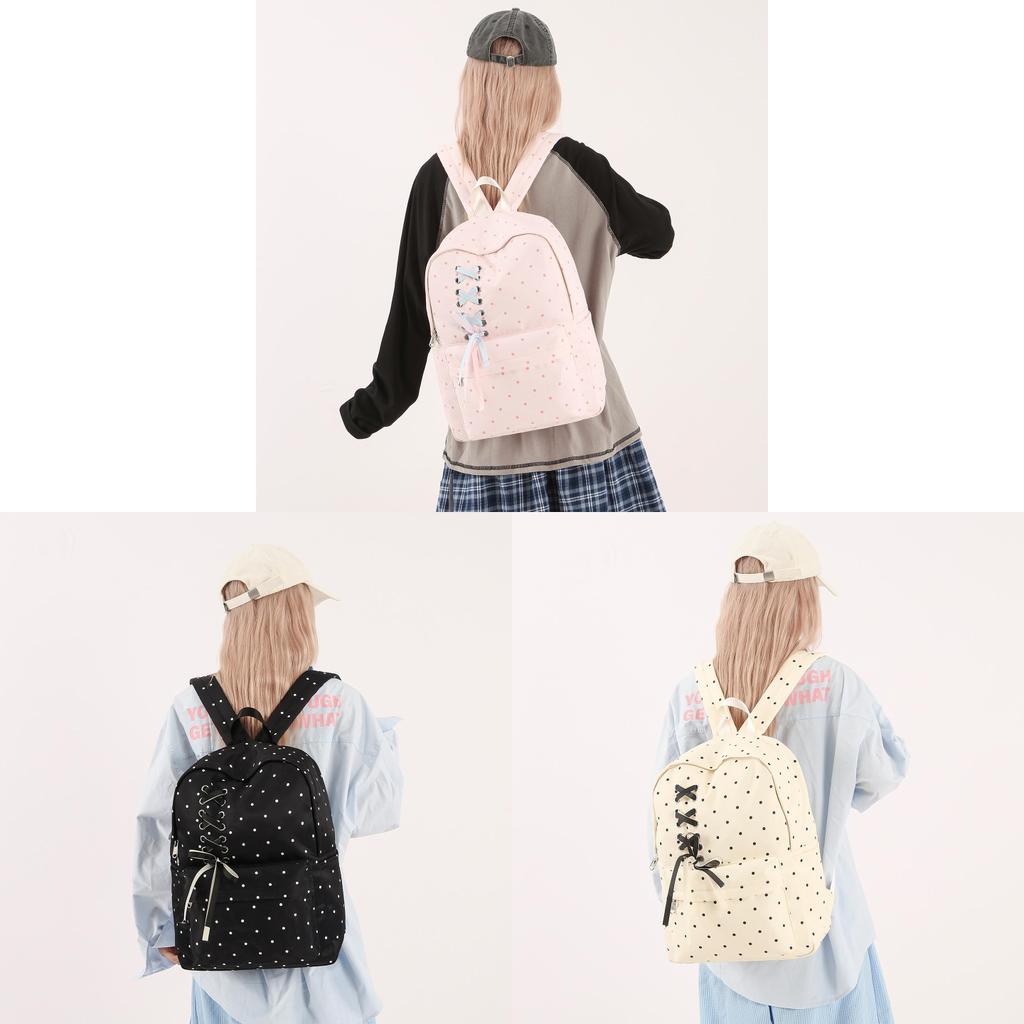 Jugendlicher Polka-Dot-Rucksack mit Stoff für Schulkinder