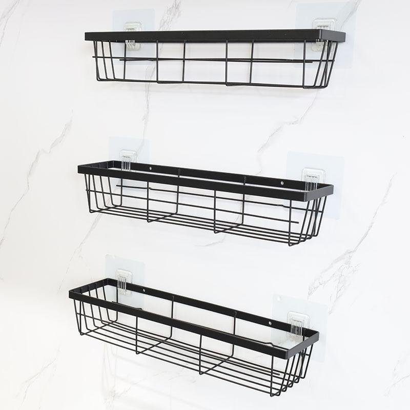No Punching, Spice Storage Rack, Seasoning Product Rack, Seasoning Bottle Can, Oil Bottle Wall-mounted Iron Wire Material, Household