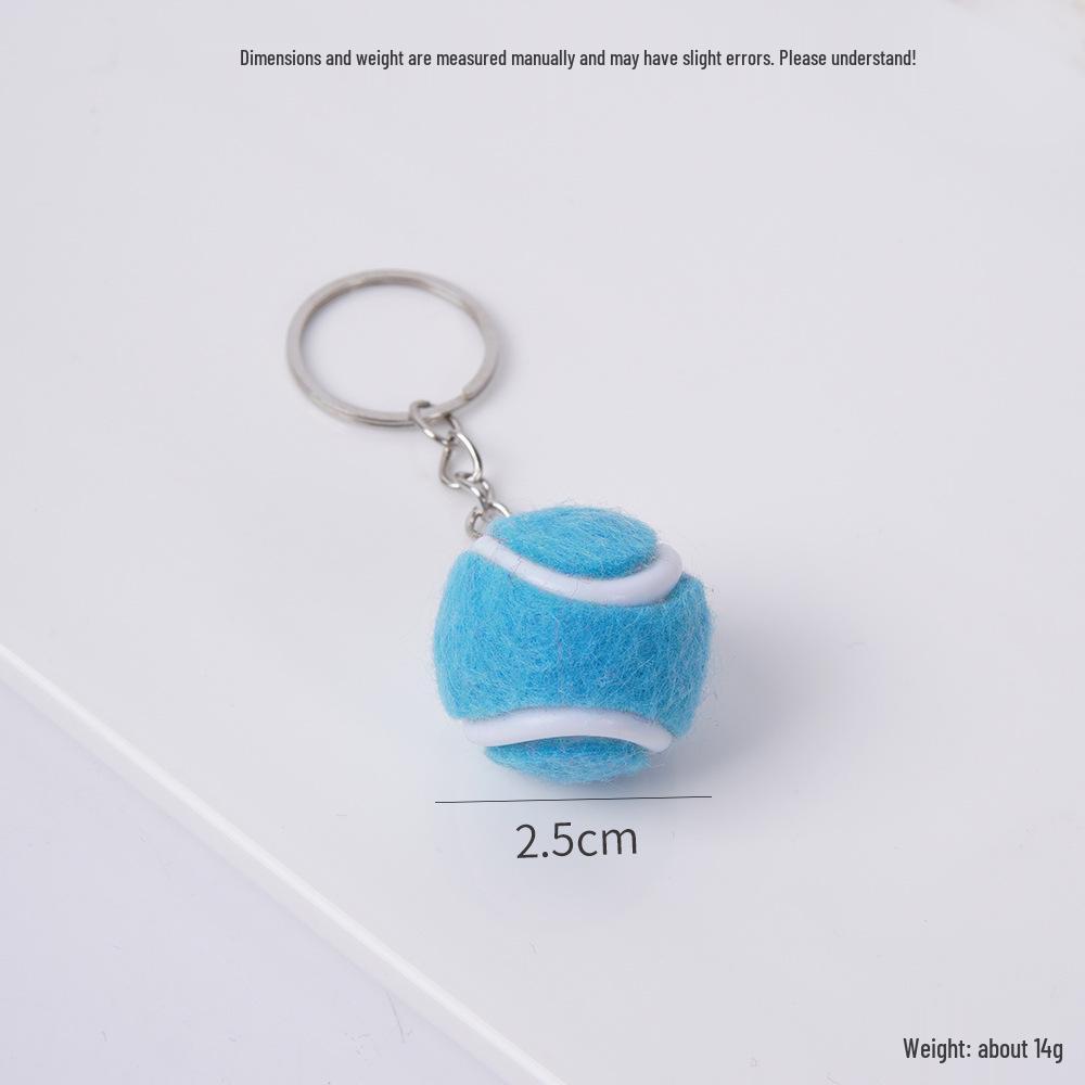 2cm Mini Tennis Ball Toy Keyring Backpack Pendant & Earrings Souvenir